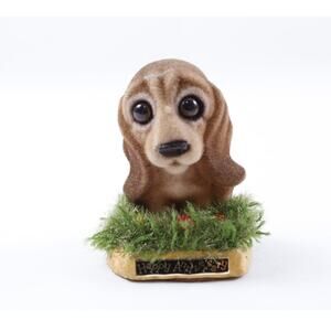 Happy Anniversary Little Basset Hound Soft Figure Green Grass Josef Originals